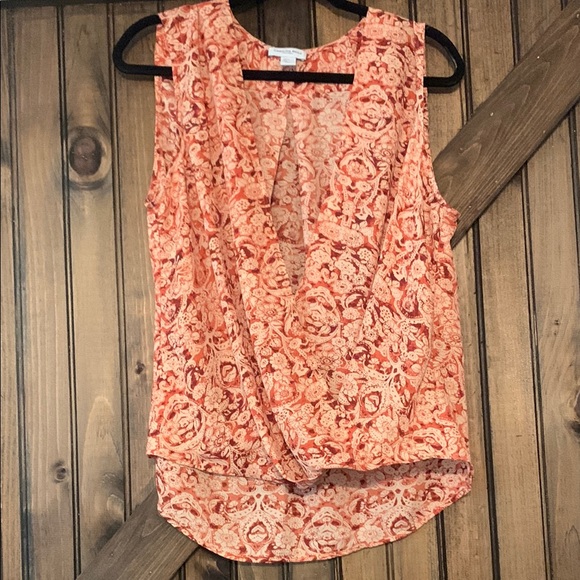 Carolina Belle Tops - Carolina Belle Floral Wrap Blouse - Coral